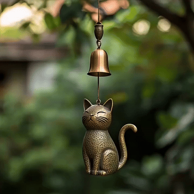 ⏳Offre spéciale : 60 % de réduction🐱Carillon éolien rétro fait main en forme de chat