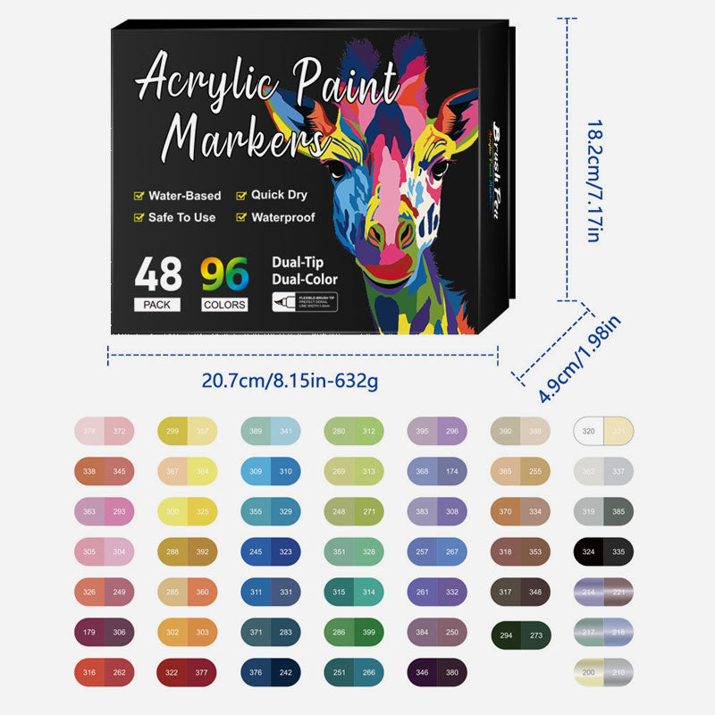 🌈Marqueur acrylique à double pointe