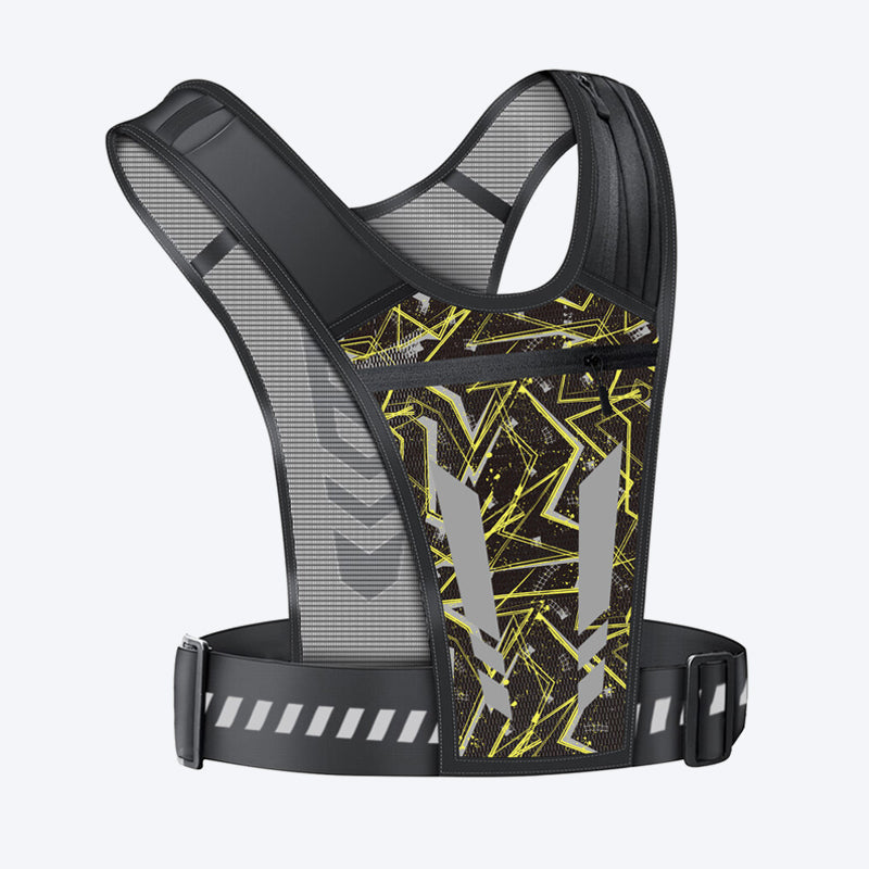 đGilet de course « mains libres » â Rangement pour gourde et tĂ©lĂ©phone, et Ă©lĂ©ments rĂ©flĂ©chissants pour la sĂ©curitĂ©