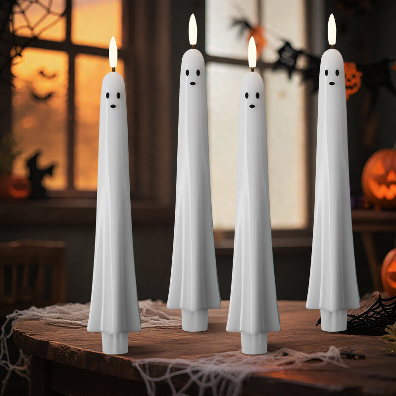 🎃👻 Lumière fantôme télécommandée avec mèche à flamme 3D 👻🎃