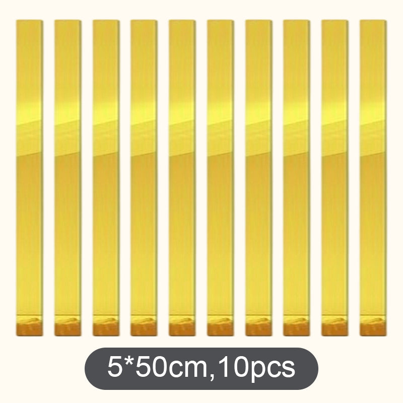 ✨ Stickers muraux miroir en bande longue : Décoration réfléchissante moderne à décoller et à coller ! 🪞