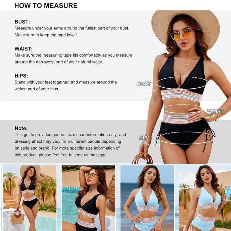 ☀️Vente spéciale d'été : 60% de réductio🏖️Ensembles de bikinis à taille haute avec contrôle du ventre et des couleurs
