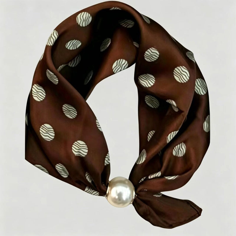 🤍 Collier foulard en perles avec fermoir magnétique - Un style instantané en quelques secondes ! ✨📦
