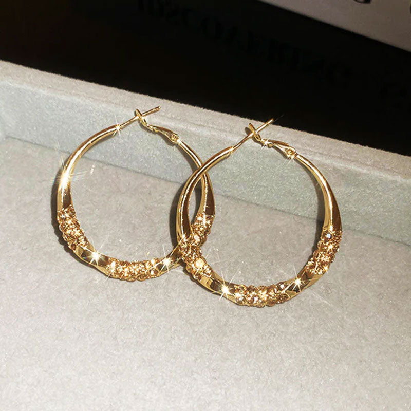 🌸Round earrings with zirconia✨
