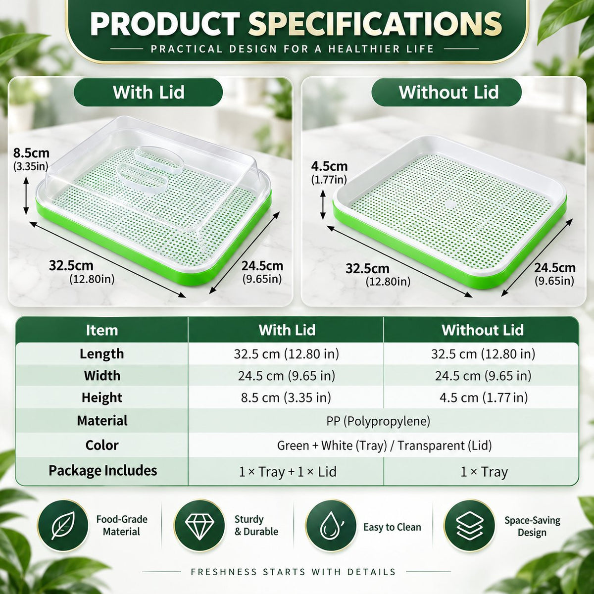 🌱🥬 Plateau de semis hydroponique – Cultivez vous-même des légumes frais sans terreau