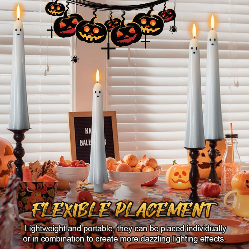 🎃👻 Lumière fantôme télécommandée avec mèche à flamme 3D 👻🎃