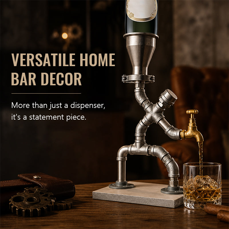 🍷 Distributeur de boissons par gravité de style industriel