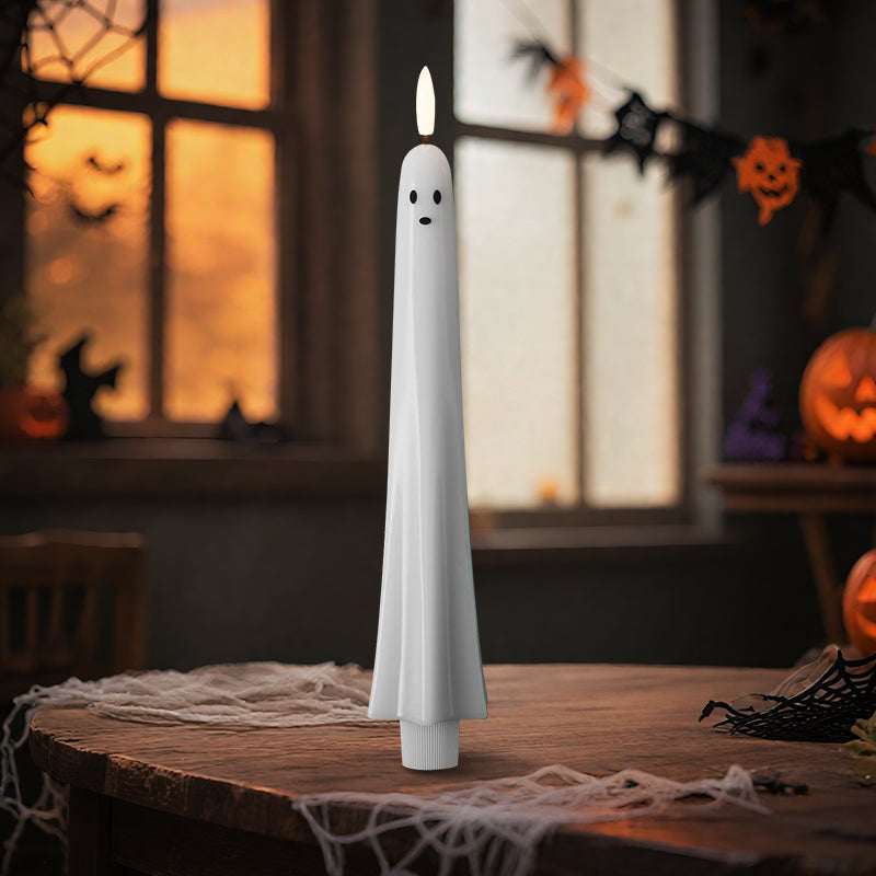 🎃👻 Lumière fantôme télécommandée avec mèche à flamme 3D 👻🎃