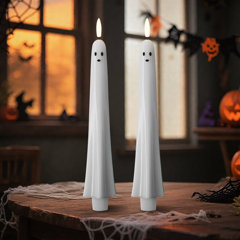 🎃👻 Lumière fantôme télécommandée avec mèche à flamme 3D 👻🎃