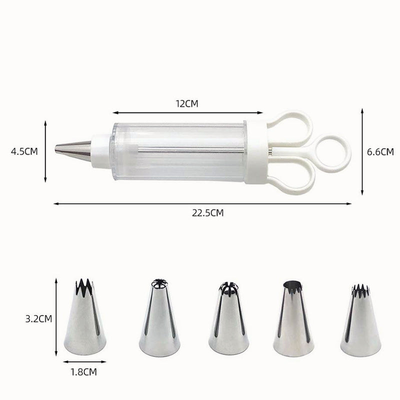 🍰🎂 Pistolet à douille à crème — ajoutez facilement de jolies spirales et de magnifiques détails à vos pâtisseries