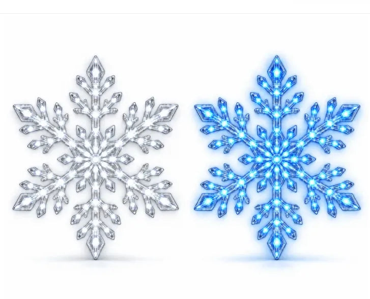 ❄️✨ Guirlande murale LED flocons de neige — accrochez‑la et transformez votre intérieur en paysage hivernal