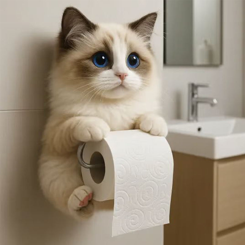 ⏳Offre spéciale de la semaine : 60 % de réductio🐾Porte-rouleau de papier toilette pour chat à fixer au mur