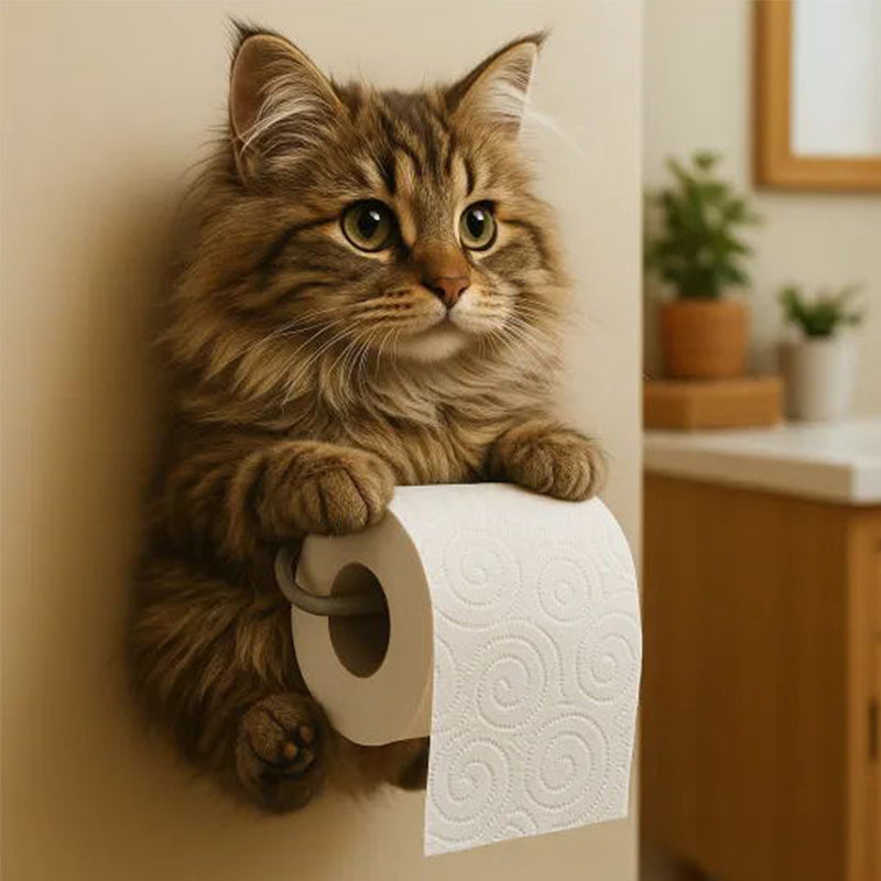 ⏳Offre spéciale de la semaine : 60 % de réductio🐾Porte-rouleau de papier toilette pour chat à fixer au mur