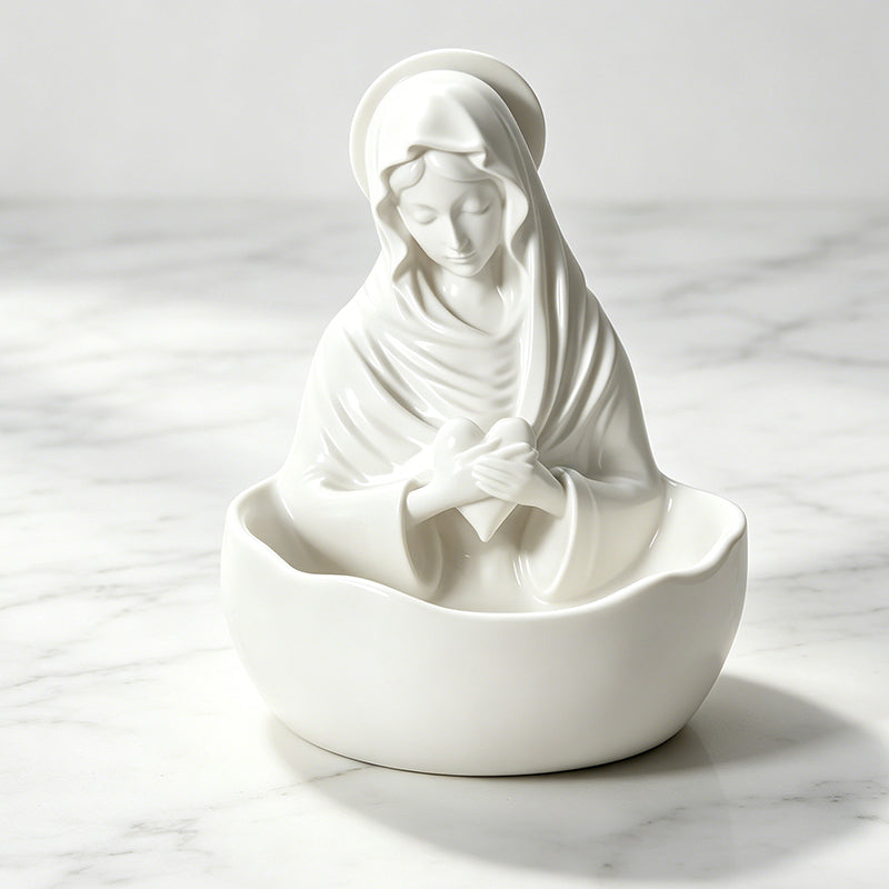 ✨🏛 Plateau à bijoux de bureau en résine de qualité supérieure : élégant bol de rangement blanc pour coiffeuse ! ✨🧕