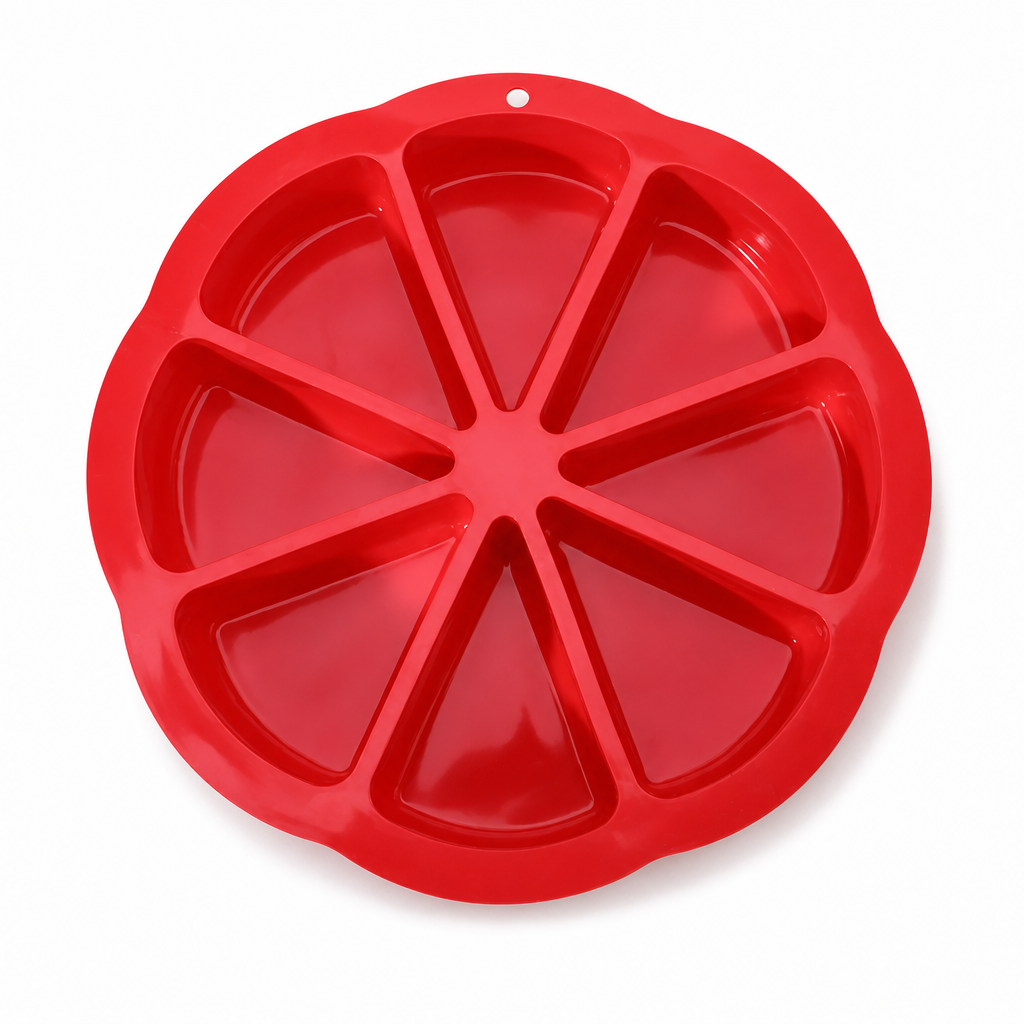🧁 Moule à scones triangulaire en silicone, 8 cavités – antiadhérent, démoulage facile et cuisson uniforme