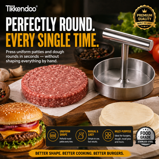 🍔⭕ Presse à steaks hachés manuelle — Des steaks parfaitement ronds, à chaque fois