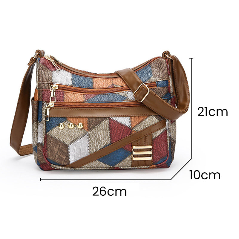 🔥2025 Vente à chaud👜Sac vintage à motif géométrique et bandoulière réglabl