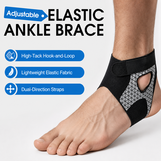 🏃‍♂️ Attelle de cheville élastique ajustable – Retrouvez votre démarche et votre stabilité ! ✨