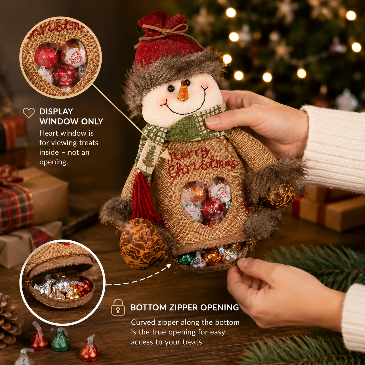 🎄🎁 Sacs‑cadeaux de Noël – réutilisables, spacieux, pour une magie festive