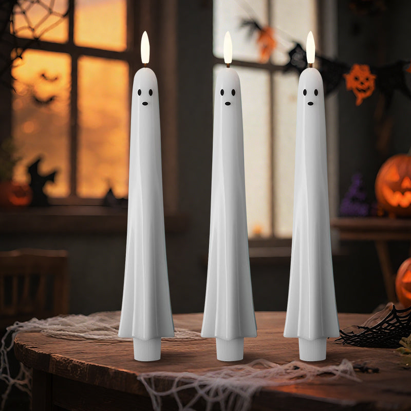 🎃👻 Lumière fantôme télécommandée avec mèche à flamme 3D 👻🎃