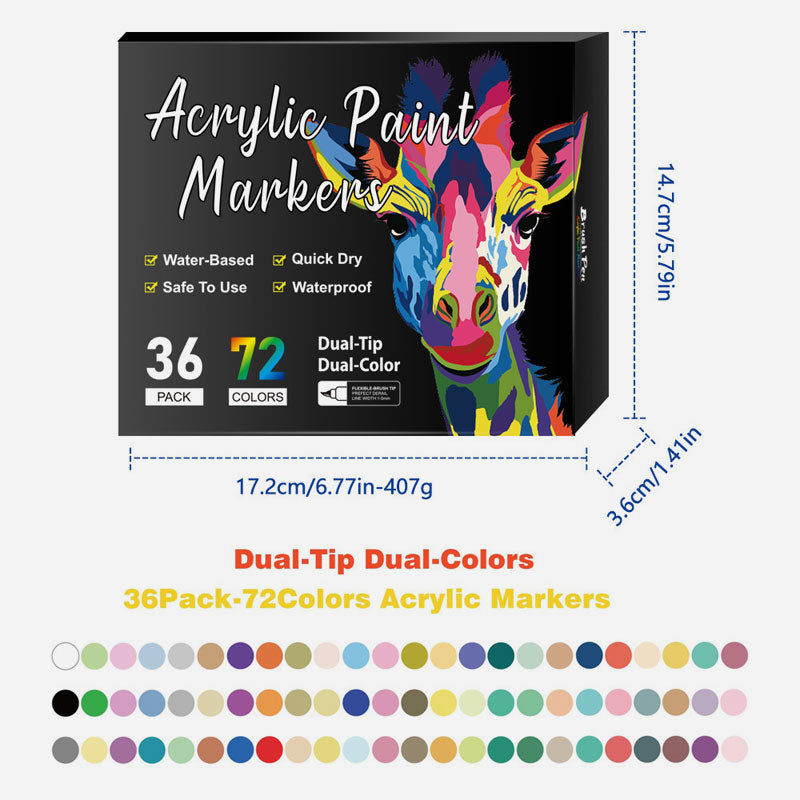🌈Marqueur acrylique à double pointe
