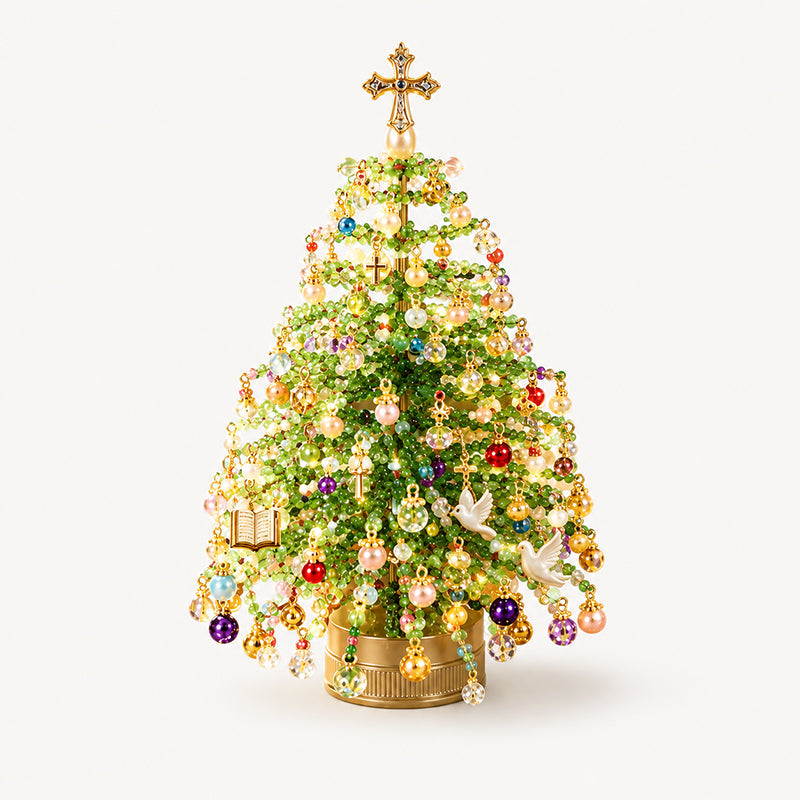 🎄✨ Kit de sapin de Noël perlé à faire soi-même – 🎅Créez votre propre décoration de Noël scintillante