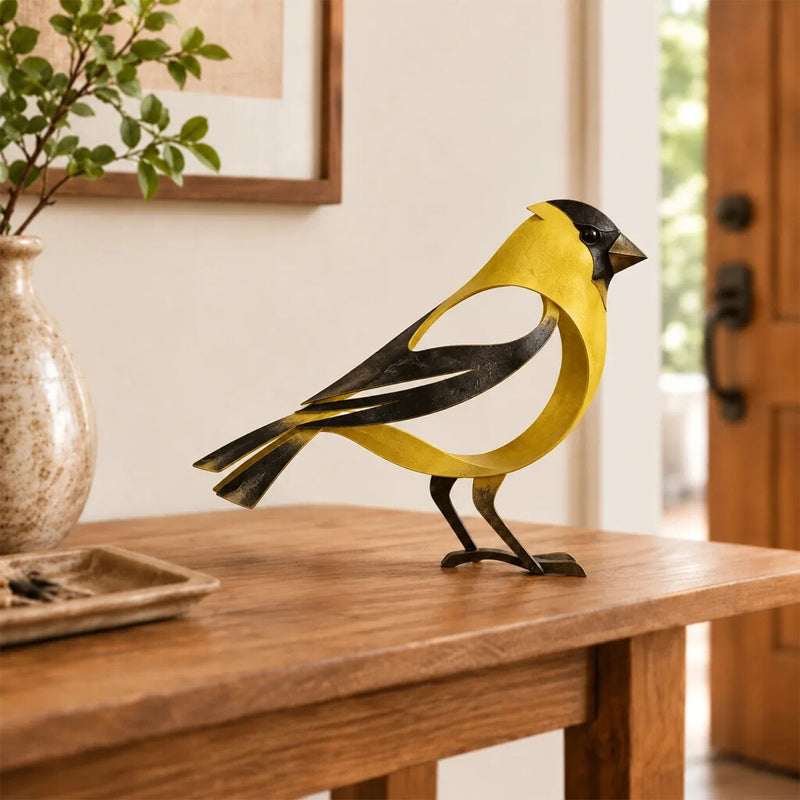 🕊️✨ Sculpture d'oiseau en métal--une silhouette fluide pour égayer chaque coin