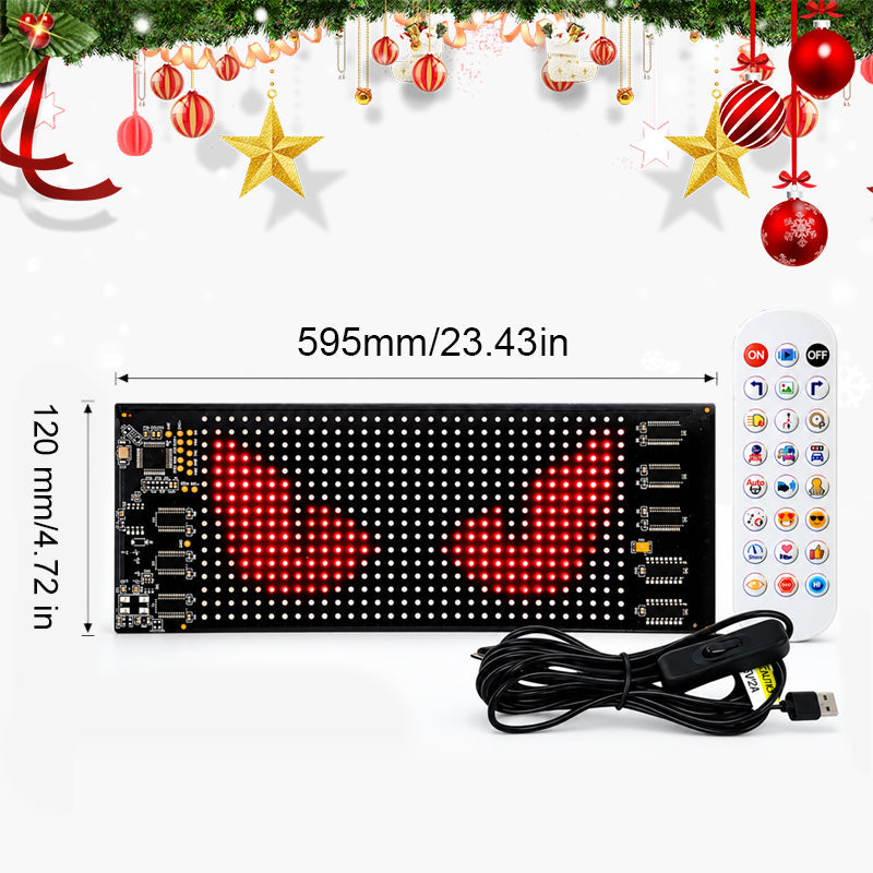 🎅 Écran LED animé pour voiture – Faites participer votre voiture à Noël