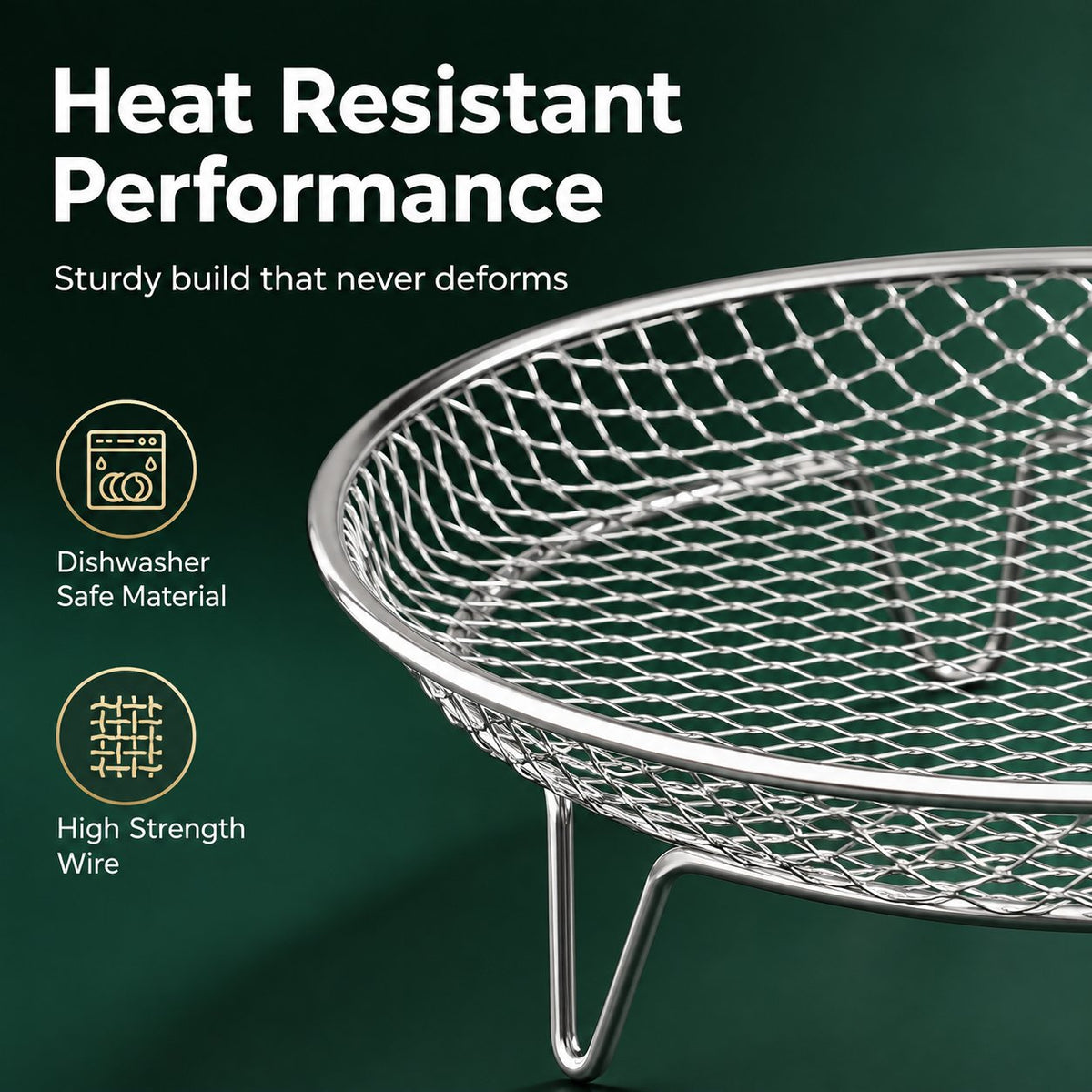 🔥🥘 Grille en acier inoxydable pour friteuse à air – Croustillant sans effort