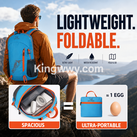 🎒🥚 Sac à dos pliable et imperméable – se replie en un œuf, voyagez léger