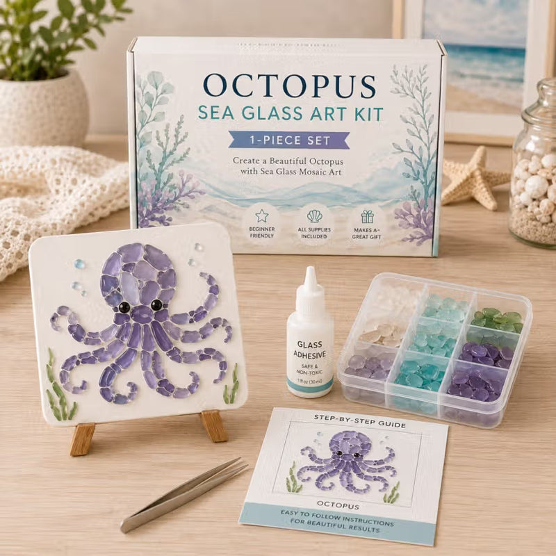 🌊✨ Kit d'art DIY sur le thème de l'océan – Créez un chef-d'œuvre en mosaïque époustouflant