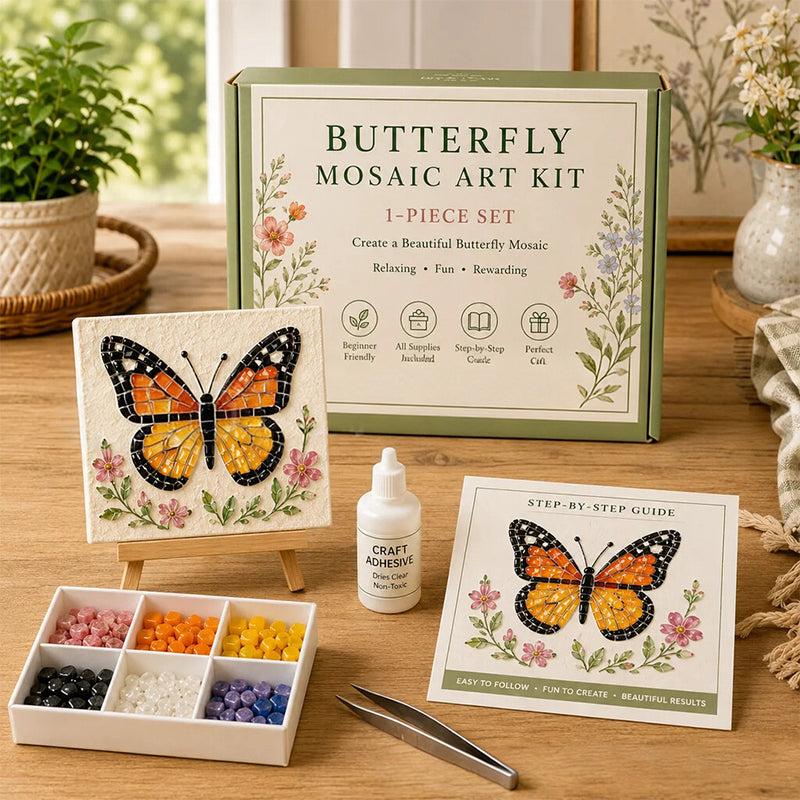 🌻🏡 Kit de mosaïque DIY pour jardin de cottage – Créez votre propre chef-d'œuvre