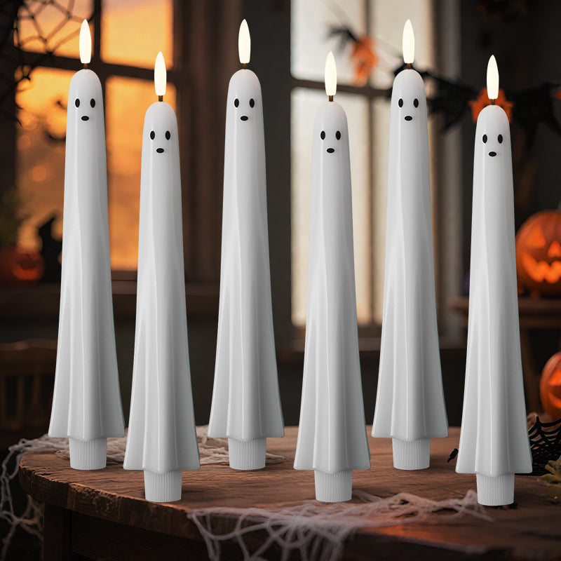 🎃👻 Lumière fantôme télécommandée avec mèche à flamme 3D 👻🎃