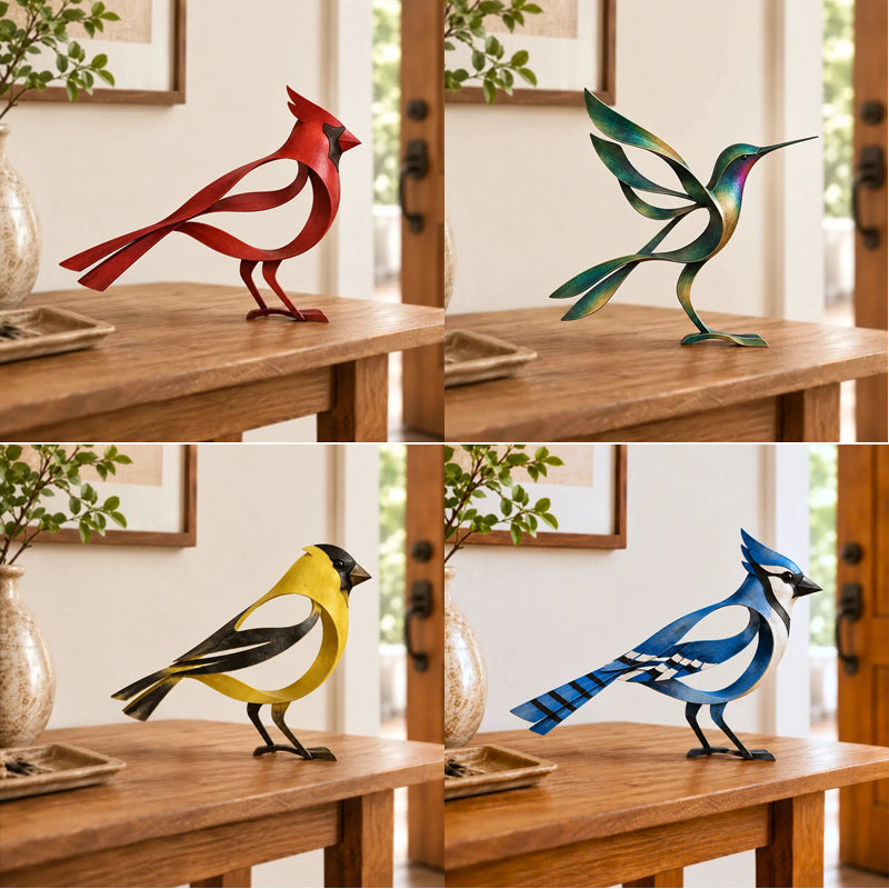 🕊️✨ Sculpture d'oiseau en métal--une silhouette fluide pour égayer chaque coin