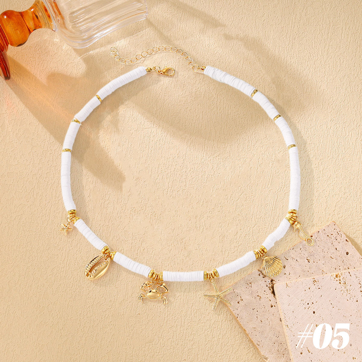 🌊Collier marin avec coquillage et étoile de mer🐚