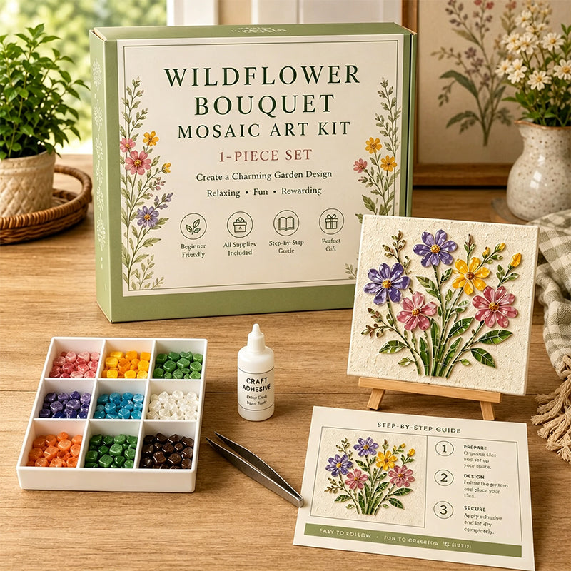 🌻🏡 Kit de mosaïque DIY pour jardin de cottage – Créez votre propre chef-d'œuvre