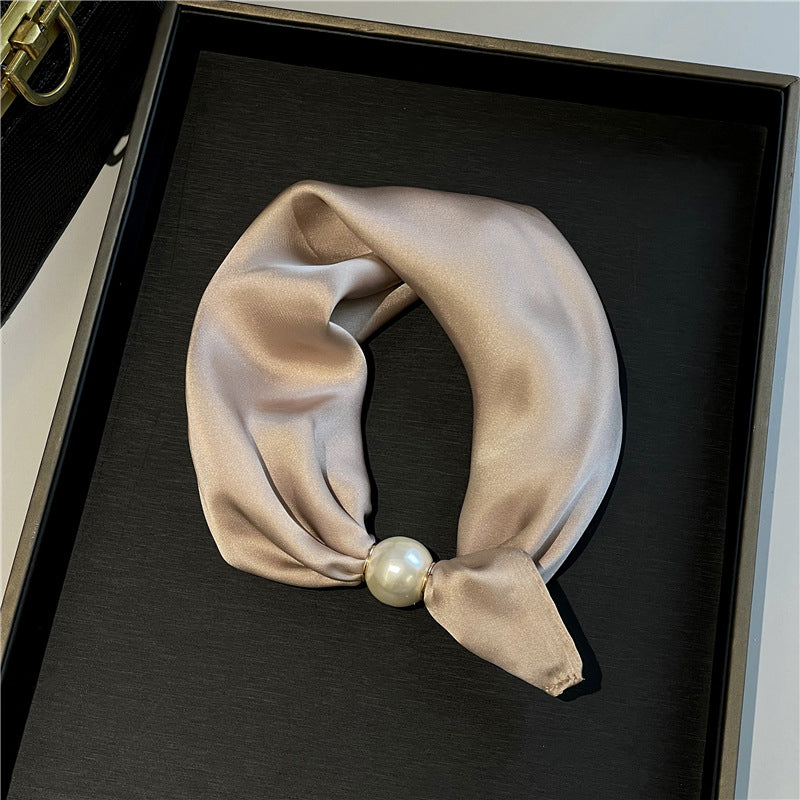 🤍 Collier foulard en perles avec fermoir magnétique - Un style instantané en quelques secondes ! ✨📦