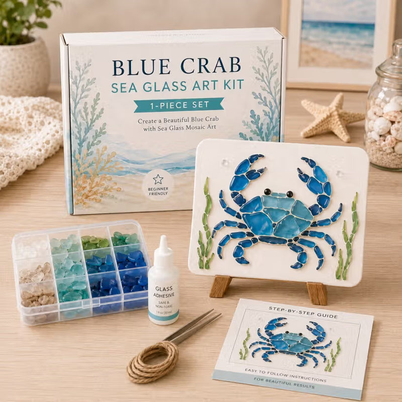 🌊✨ Kit d'art DIY sur le thème de l'océan – Créez un chef-d'œuvre en mosaïque époustouflant