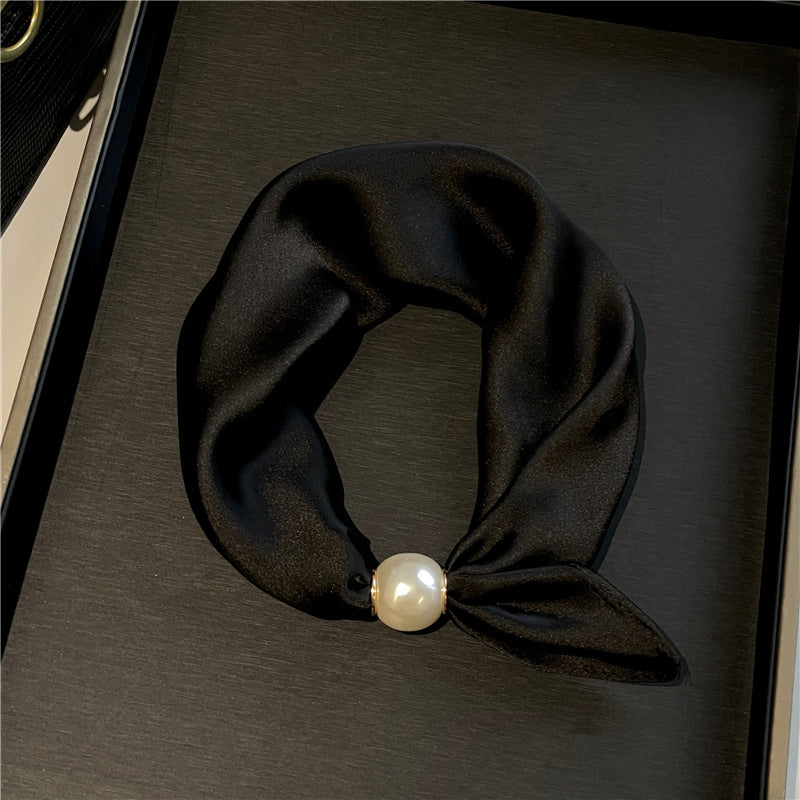 🤍 Collier foulard en perles avec fermoir magnétique - Un style instantané en quelques secondes ! ✨📦