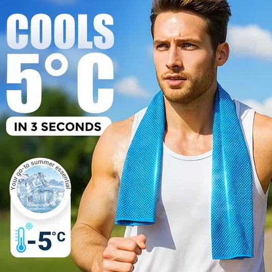 ❄️ Activez la fraîcheur en 3 secondes ! La serviette rafraîchissante indispensable cet été 🏃‍♂️