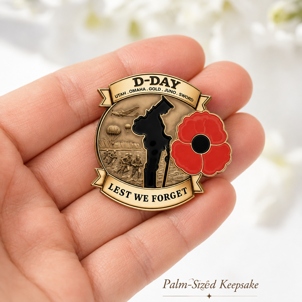 🌸Broche commémorative en édition limitée du 80e anniversaire du Débarquement