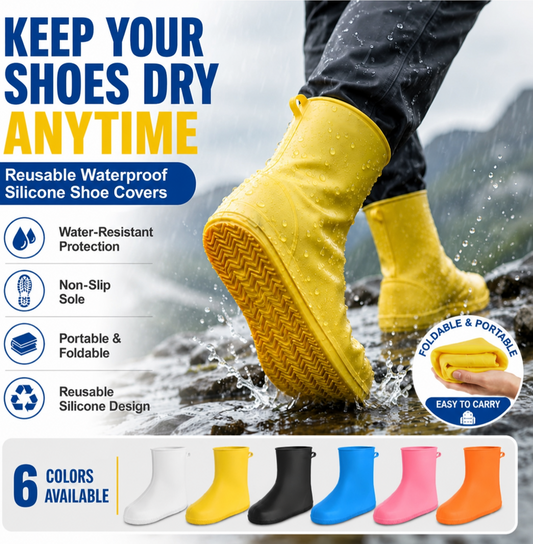 💧👟 Sur-chaussures imperméables renforcés--protection fiable contre la pluie, la boue et les sols glissants