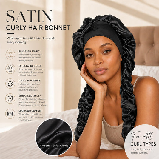 ✨Bonnet de nuit en soie antidérapant avec nœud papillon❤️Parfait pour une bonne nuit de sommeil
