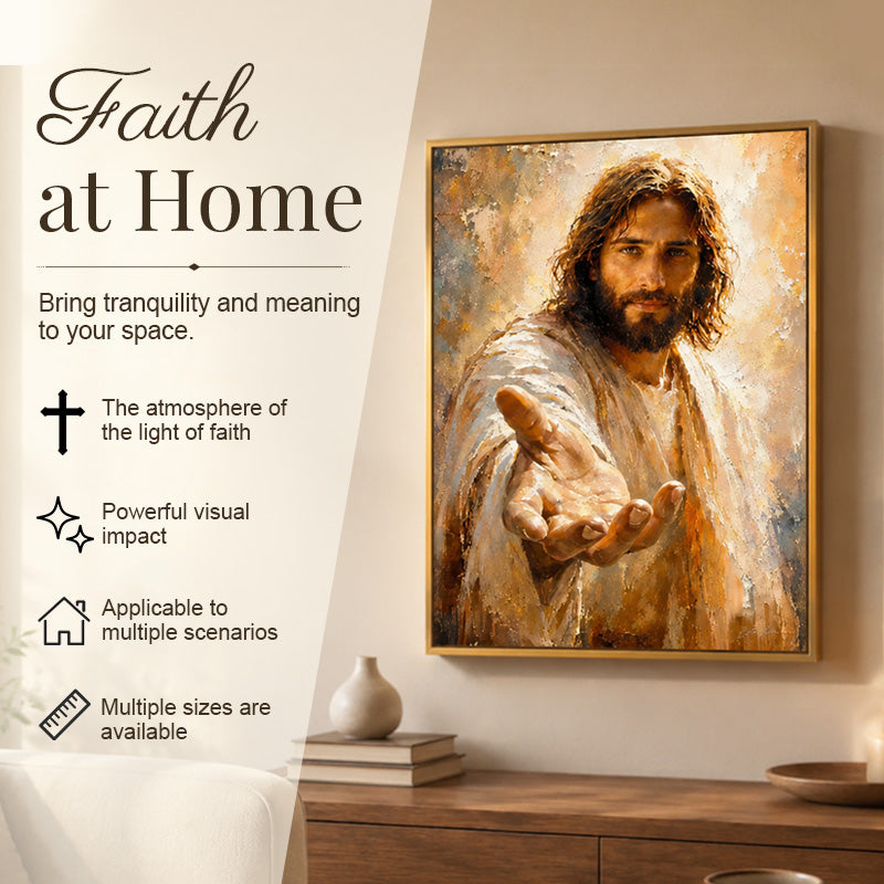 🙏🕯️ Marche avec moi — Décoration murale Jésus pour le cœur fidèle