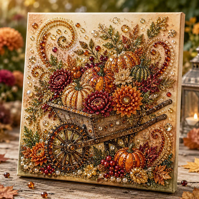 🍂💎 Kit de peinture nacrée d'automne – Activité manuelle relaxante pour créer des œuvres d'art automnales étincelantes 🖌️