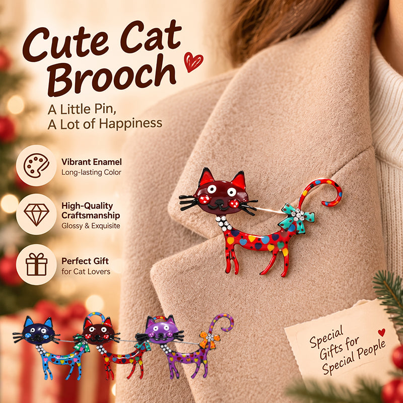 🐱 Broche Chat Cartoon – Une touche de fantaisie pour vos tenues