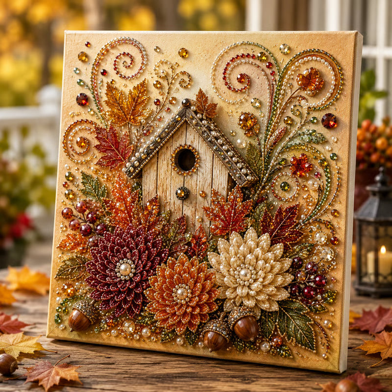 🍂💎 Kit de peinture nacrée d'automne – Activité manuelle relaxante pour créer des œuvres d'art automnales étincelantes 🖌️