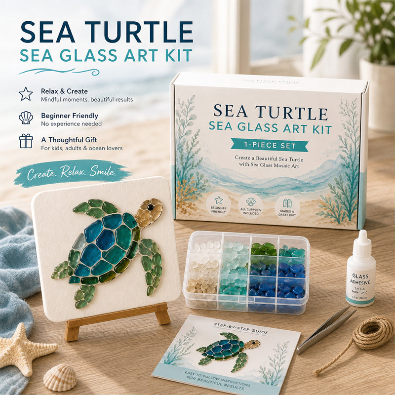 🌊✨ Kit d'art DIY sur le thème de l'océan – Créez un chef-d'œuvre en mosaïque époustouflant