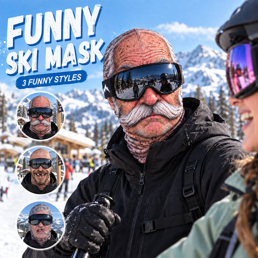😂 Masque de ski à visage réaliste et drôle – Transformez chaque sortie hivernale en spectacle comique