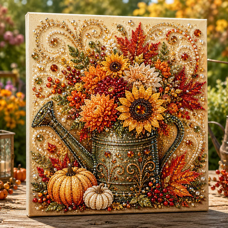 🍂💎 Kit de peinture nacrée d'automne – Activité manuelle relaxante pour créer des œuvres d'art automnales étincelantes 🖌️